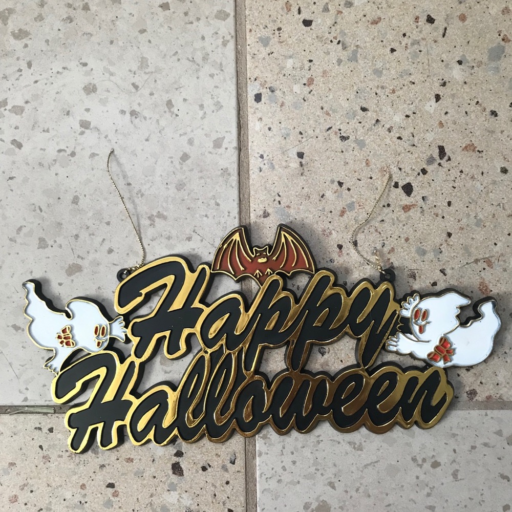 1990 Halloween window decoration